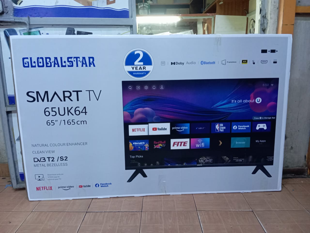 4k Ultra HD 65 inches smart android flameless tv, 2yrs warranty! - Image 2